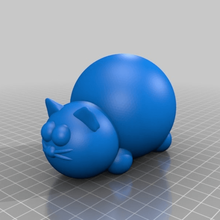 der easy print-fat cat Kunst Skulpturen 3d print model - Mito3D
