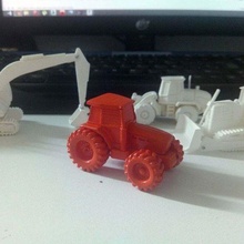 facile Stampa generico trattore Esc 1 100 scala oggetti scena macchina miniatura modello kit veicolo ruote veicoli 3d print model - Mito3D