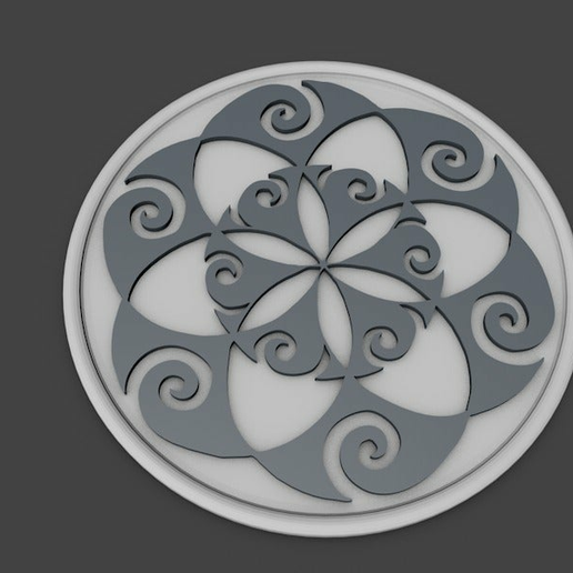 kolay Yazdır Koru tasarım Maori kutsal geometri coins_badges 3D print model - Mito3D