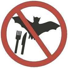 eat bats - sign 2 lammesky funny dont vampire bat 3d print model - Mito3D