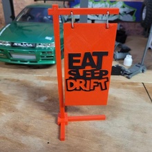 eat sleep drift track banner 3d print model - Mito3D