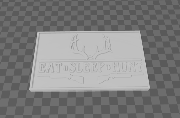 eat sleep hunt wall sign art hunting kid kids animal bow hunts walls deer bear animals cool america deerhunt 3d print model - Mito3D