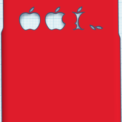 eaten apple iphone case various x 3D print model - Mito3D