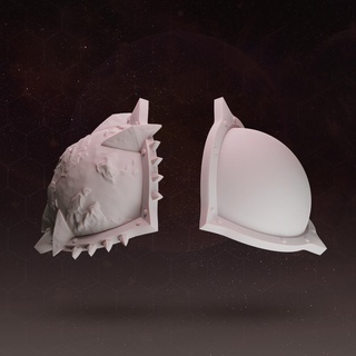 eaters world - shoulders 02 3d print Game chaos war pads pauldrons armor space warriors marines 3d print model - Mito3D