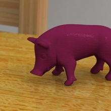 eating boar game animals 3d print model - Mito3D