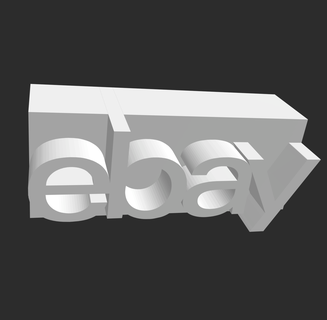 ebay logo ayakta durmak işaret sembol satış 3d print model - Mito3D