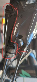 ebike hydraulic disc brake cut sensor - shimano stef505 3x8s brakes bike 3d print model - Mito3D