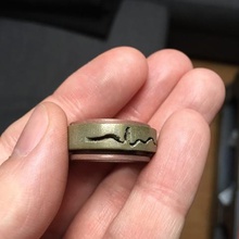 ecg spinner anello gioielli la medicina fidget 3d print model - Mito3D