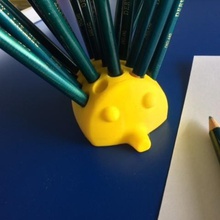 echidna pencil holder home desk tidy pen pens pencils 3d print model - Mito3D