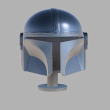 eco 4rd geração mandaloriano capacete suporte gadget Estrela guerras mando alexa Amazonas 3d print model - Mito3D