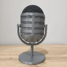 exemple point ancien microphone couverture gaine gadget écho supporter alexa orateur parleur intelligent assistant facile débutant 3d print model - Mito3D