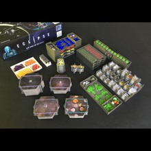 eclipse organizadores de la parte 1 juego nave hex azulejo pie contenedor el organizador geek junta mesa 3d print model - Mito3D