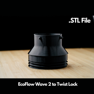 ecoflow wave 2 twist lock adapter small 3d print model - Mito3D
