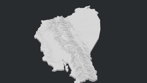 Ecuador Höhenkarte verschiedene Bumpmap Amerika 3d print model - Mito3D