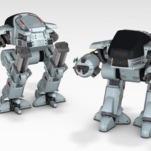 ed-209 - robocop art les figures figurines d'action jouet le robot 3d print model - Mito3D