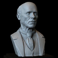 ed harris 3d imprimíveis busto de 200mm altura a arte sidnaique fanart semelhança o detalhe esculpir pintura miniatura realista escultura do retrato 3d print model - Mito3D