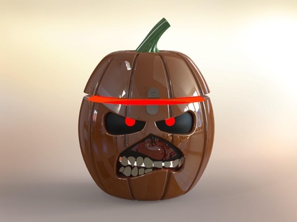 eddie- pumpkin ironmaiden eddie halloweenpumpkin 3d print model - Mito3D