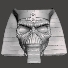 Eddie faraon compañero artilugio Iron Maiden música faraón momia 3d print model - Mito3D