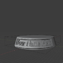 editable base plate generator game wargaming fantasy miniature bases plates customize tag heroes titles text blender 3d print model - Mito3D