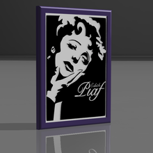 edith piaf decorative frame 3d print model - Mito3D