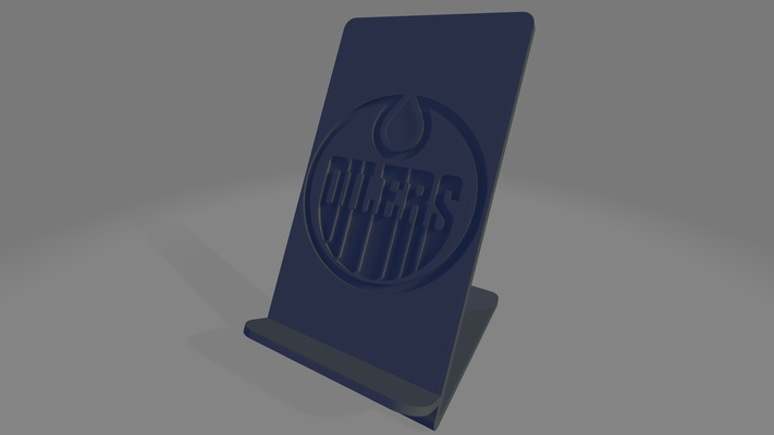 edmonton oilers phone holder nhl national hockey league ice sport passion usa america american canada united states stand gift 3d print model - Mito3D