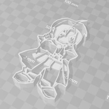 eduard elric fullmetal alchemist-cookie-cutter home cookiecutter Schimmel Keks anime ärmel 3d print model - Mito3D