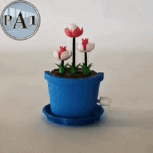 educacional mecânico flores gadget mecanismo escola ensino funcional fofa colorida flor Panela plantador aluna ferramenta 3d print model - Mito3D