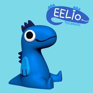 eelio figurine eel fish designer toy figure cute art 3d print model - Mito3D