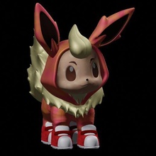 eevee costume gioco giocattolo anime Pokemon antipasto pokecostume flareon 3d print model - Mito3D