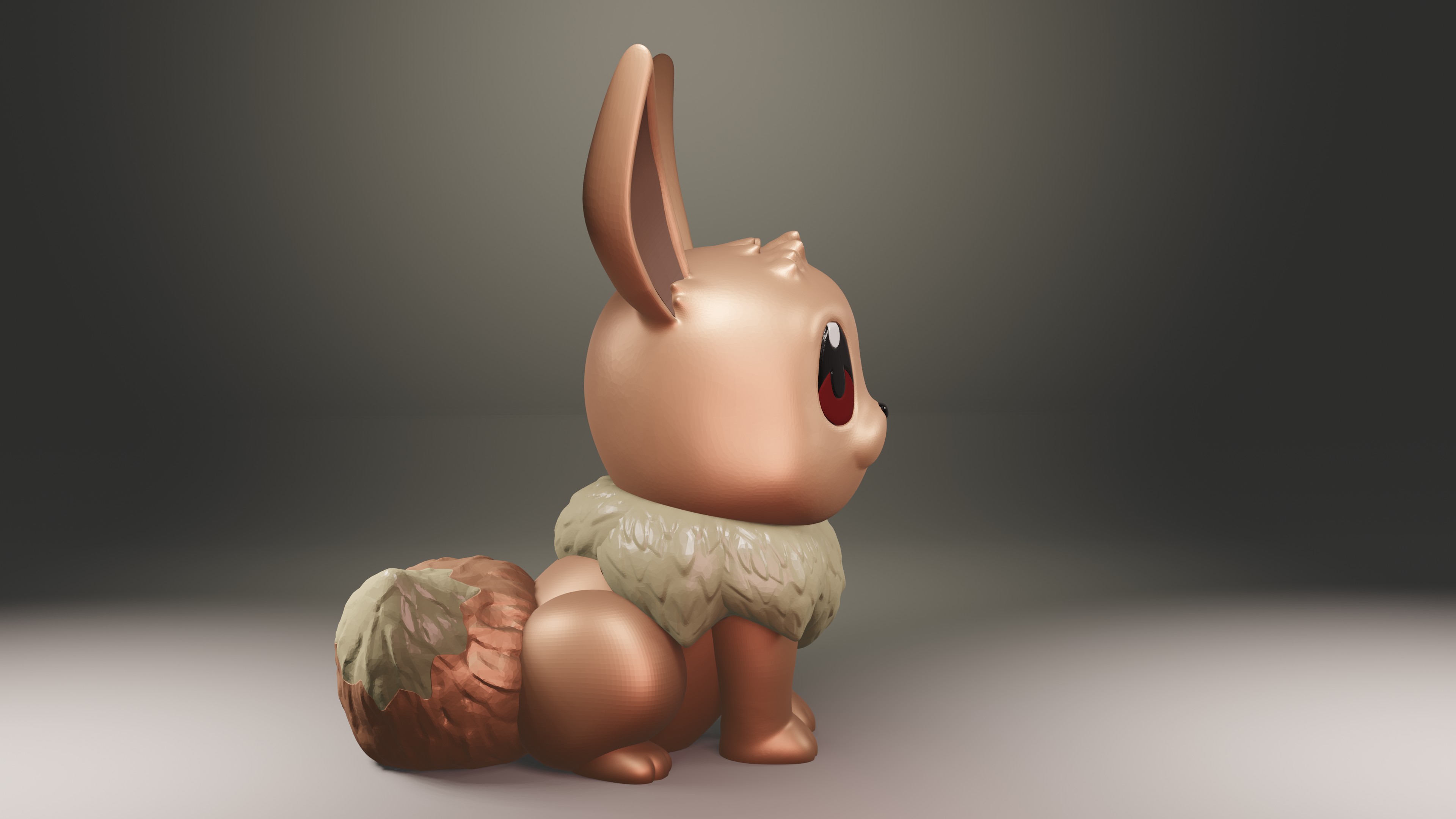 Évoli divisé couleurs Pokémon aslan3d 3D print model - Mito3D