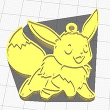 eevee keychain game pokemon 3d print model - Mito3D
