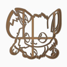 eevee pokemon-anime-chibi cookie-cutter verschiedene Evoli pokemon cutter anime cookie chibi pelzig 3d print model - Mito3D
