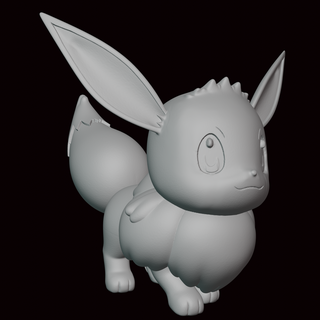 eevee Pokémon Zahl Kunst Statue Videospiel Videospiele Miniatur Skulptur Fan Art Figur Kanto 3d print model - Mito3D