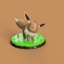 eevee Pokemon figurina carina eeveeluzione figure go tavoletta 3d print model - Mito3D