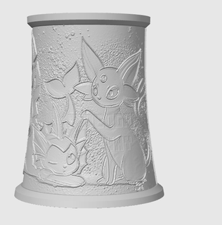 évolution petit lampe art Pokémon Évoli 3d print model - Mito3D