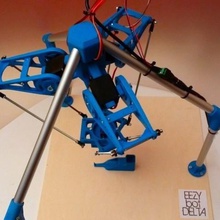 eezybotdelta outil de l'araignée la robotique pololu cinématiques parallèles eezybotarm robot delta daghizmo 3d print model - Mito3D