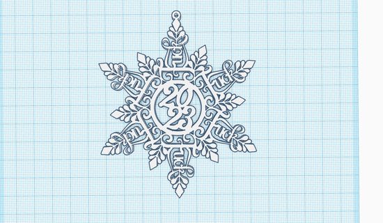 efficacia fiocco Fanculo neve 2023 ornamento Natale bavaglio regalo divertente 3d print model - Mito3D