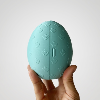 egg-shaped container box egg easter chocolate gift pasqua uovo 3d print model - Mito3D