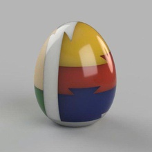 egg 3d puzzle game puzzles 3d print model - Mito3D