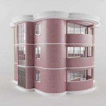 yumurta balkon ev villa lux klasik modern tasarım model dublex 3d print model - Mito3D