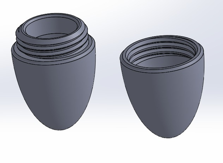 egg box container storage thread threaded 3d printing 3d print model - Mito3D
