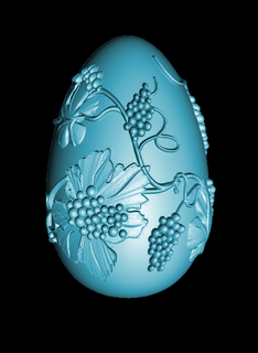 egg bunches grapes easter decoration 3d print model - Mito3D