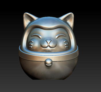 egg cat 3d print model - Mito3D