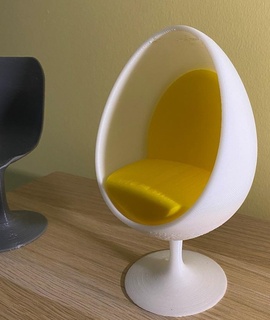 Yumurta sandalye lale bacak mimari tasarım model mobilya 3d print model - Mito3D