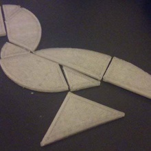œuf colomb tangram puzzle personnalisables soutien openscad paramétrique supportless jouet puzzles 3d print model - Mito3D