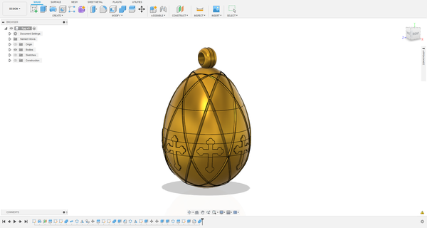 egg cross key chain 3d print model - Mito3D