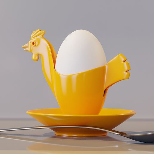 Tasse Henne Design Hahn Haushalt Essen Frühstück Gift komisch Tier Vogel Vergnügen 3D print model - Mito3D
