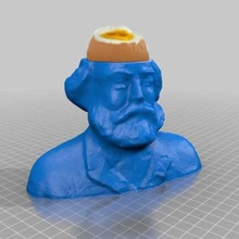huevo taza de karl marx -disfrutar casa cocina comedor 3d print model - Mito3D