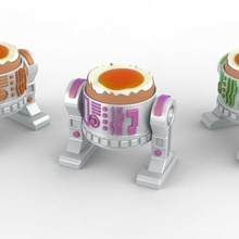 egg cup robort robot funny toy 3d print model - Mito3D