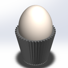 egg cup star art geometry 3d print model - Mito3D